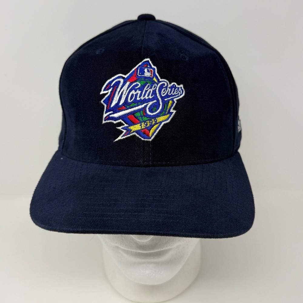 Vintage New Era 1999 World Series Snapback Hat Navy Blue MLB Baseball